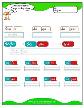 ğvfj Grubu Çalışma Sayfaları